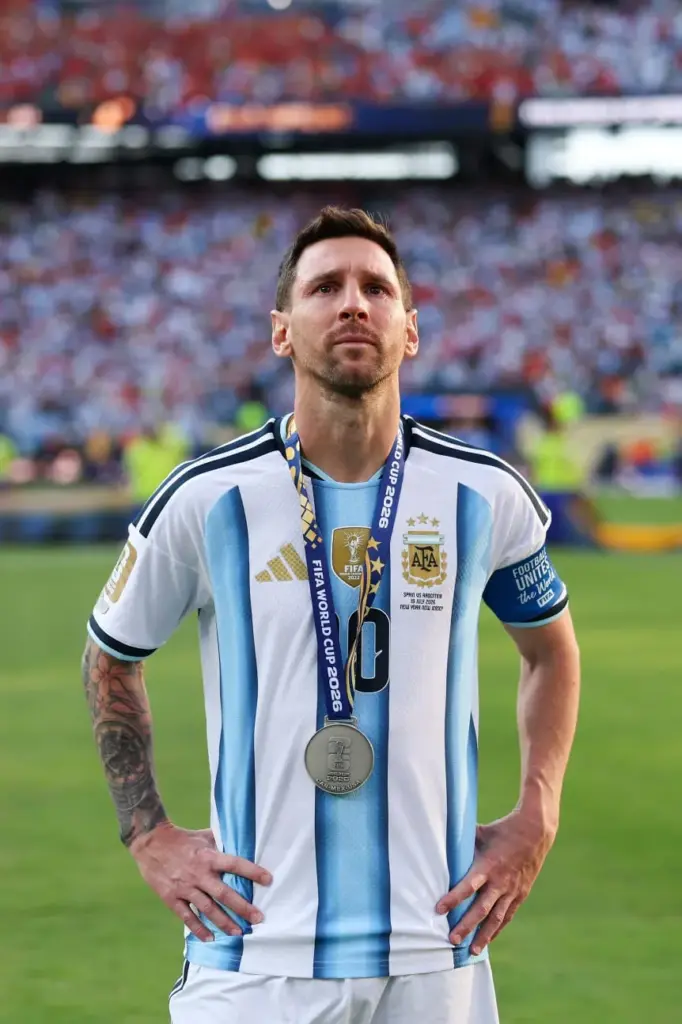 Imagen principal de la nota sobre Messi lloró en la final del Mundial 2026 tras la derrota ante España en deportes